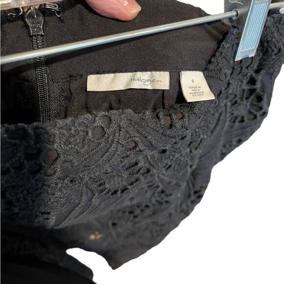 Halogen black laced/crochet midi pencil skirt - Picture 3 of 4